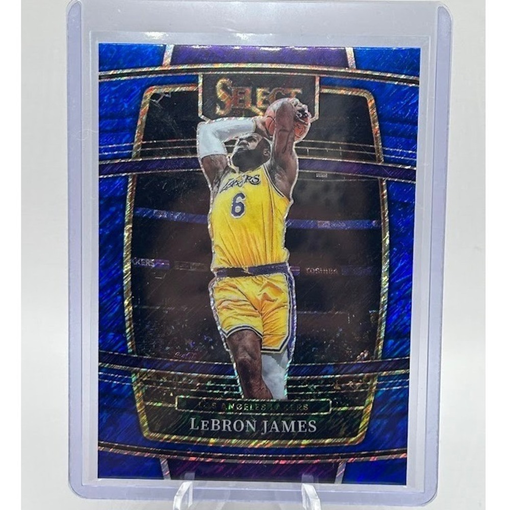 LeBron James Blue Prizm 2021 Panini Select 100 NBA Los Angeles Lakers